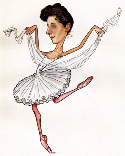 Anna Pavlova caricatura de de Nicolas Legat